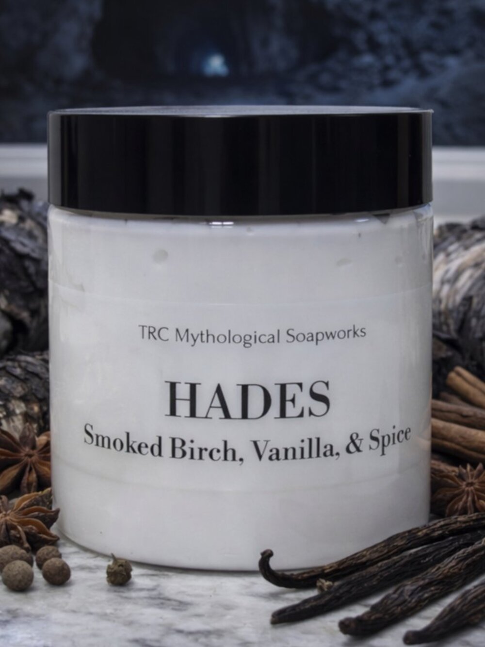 HADES Birch & Spice Men's Body Cream. Artisan Handmade Lotion.